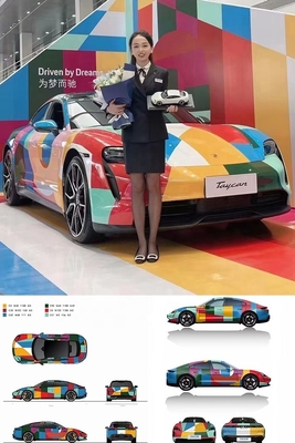 Rollo di vinile autoadesivo stampabile in colori dorati viola gloss opaco per pellicole Tpu per involucri auto