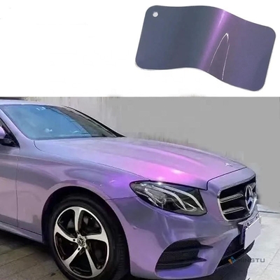 Trasformazione del veicolo fai-da-te Mingtu Grigio a incantevole viola lucida Cameleon Vinyl Wrap
