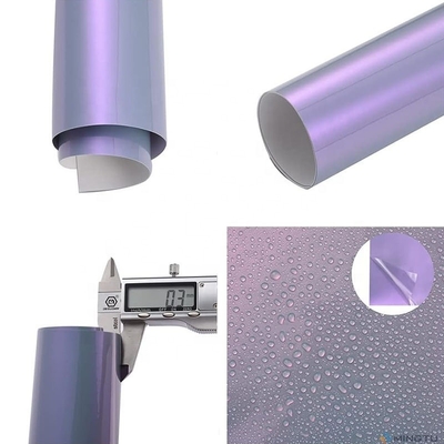 Trasformazione del veicolo fai-da-te Mingtu Grigio a incantevole viola lucida Cameleon Vinyl Wrap