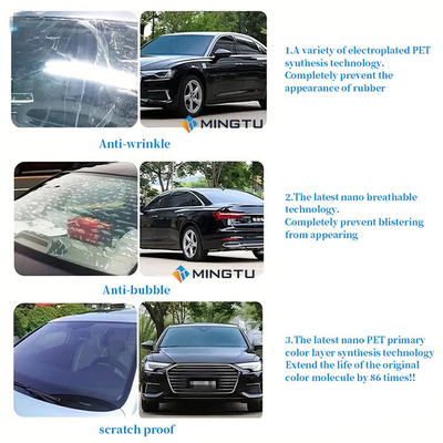 Mingtu NX50 VLT 50% Film per finestre per automobili Tinta al carbonio ceramica