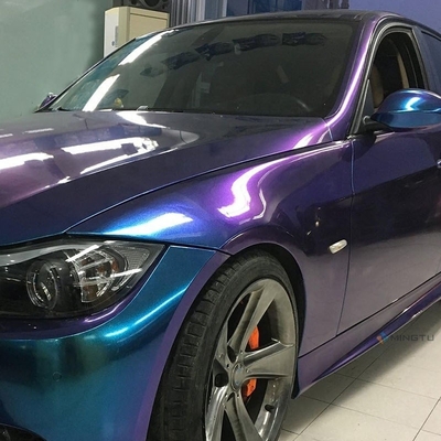 Mingtu Purple Blue Matte Chameleon Adhesive Decal Sticker Film per la posizione del corpo