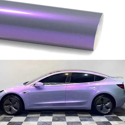 Adesivo rimovibile Mingtu Grigio a viola Vinyl Wrap Gloss Car Wrap Vinyl Roll for Auto DIY Vehicle Film