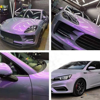 Adesivo rimovibile Mingtu Grigio a viola Vinyl Wrap Gloss Car Wrap Vinyl Roll for Auto DIY Vehicle Film
