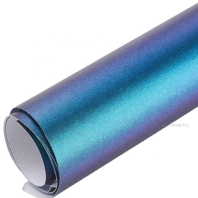Vinile per autoveicoli con rilascio d'aria estensibile in metallo lucido Cameleon viola blu