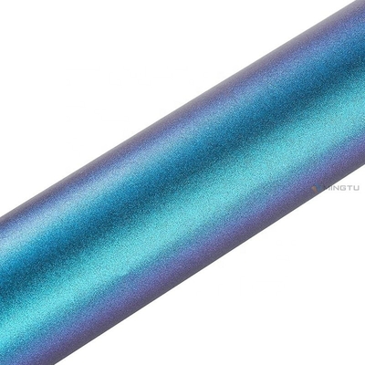 Vinile per autoveicoli con rilascio d'aria estensibile in metallo lucido Cameleon viola blu