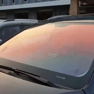 Pellicola di vetro per auto a colori personalizzati Nano vetro anteriore in ceramica Tinta Rossa VLT 83% Isolamento termico
