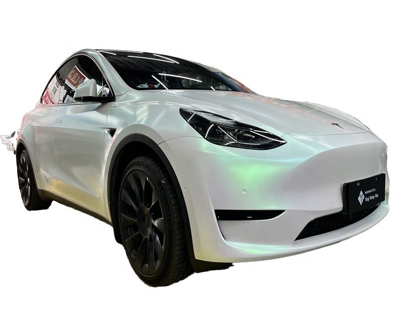 2024 Satin White Full Car Vinyl Wrap Roll con rilascio d'aria Perfetto per la posizione del corpo