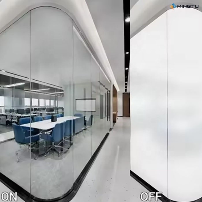Stile di design moderno Mingtu Self Adhesive PDLC Film per privacy e vetro elettronico